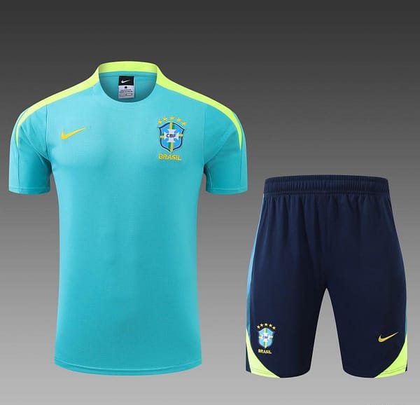 2024 Brazil Blue Short Sleeve Jersey+Shorts - Image 8