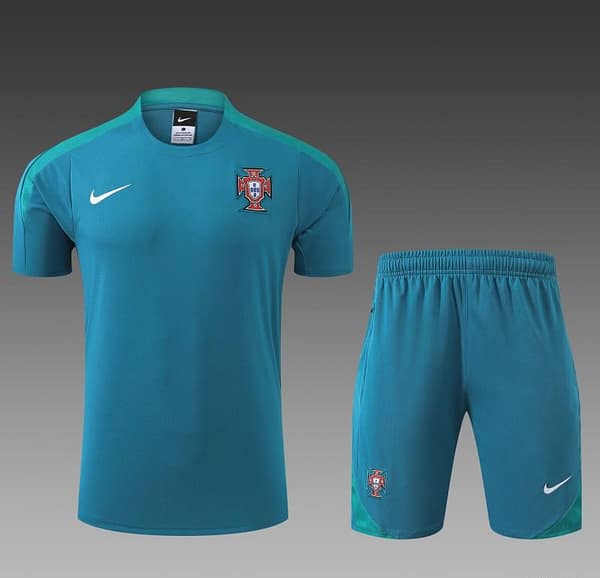 2024 Portugal Blue Short Sleeve Jersey+Shorts - Image 5