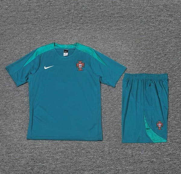 2024 Portugal Blue Short Sleeve Jersey+Shorts - Image 9
