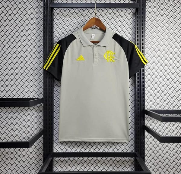 24/25 Flamengo Grey Polo Jersey - Image 2