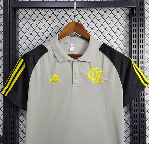 24/25 Flamengo Grey Polo Jersey - Image 3