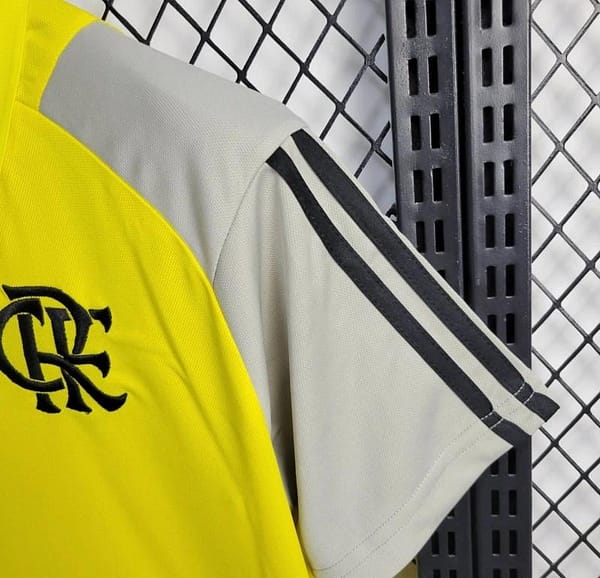 24/25 Flamengo Yellow Polo Jersey - Image 2