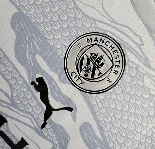 24/25 Manchester City Puma Year of the Dragon White Long Sleeve Jersey - Image 3
