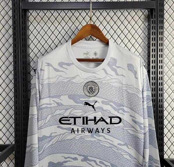 24/25 Manchester City Puma Year of the Dragon White Long Sleeve Jersey - Image 8