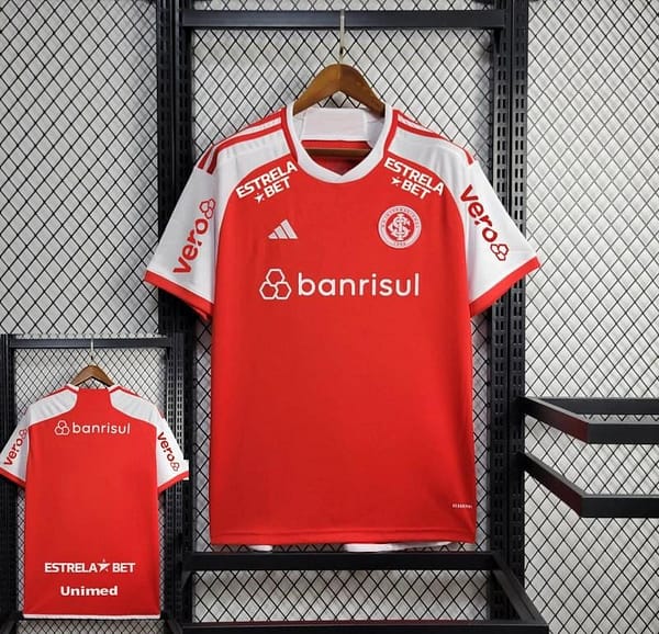 24/25 SC Internacional Home Jersey With Full Sponsors - Image 2
