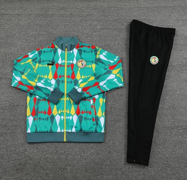 2024 Senegal Green Full Zipper Hoodie Jacket+Pants - Image 7
