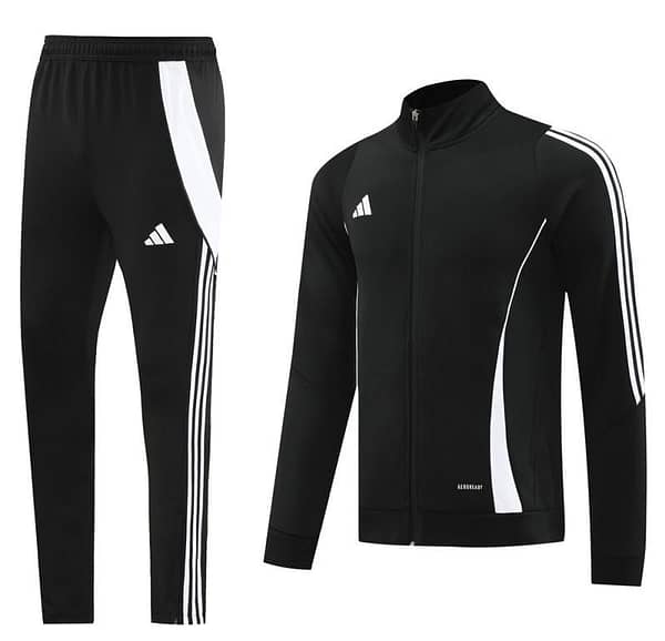 2024 Adidas Black/White Full Zipper Jacket+Pants
