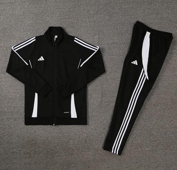 2024 Adidas Black/White Full Zipper Jacket+Pants - Image 7