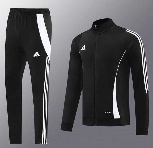 2024 Adidas Black/White Full Zipper Jacket+Pants - Image 16