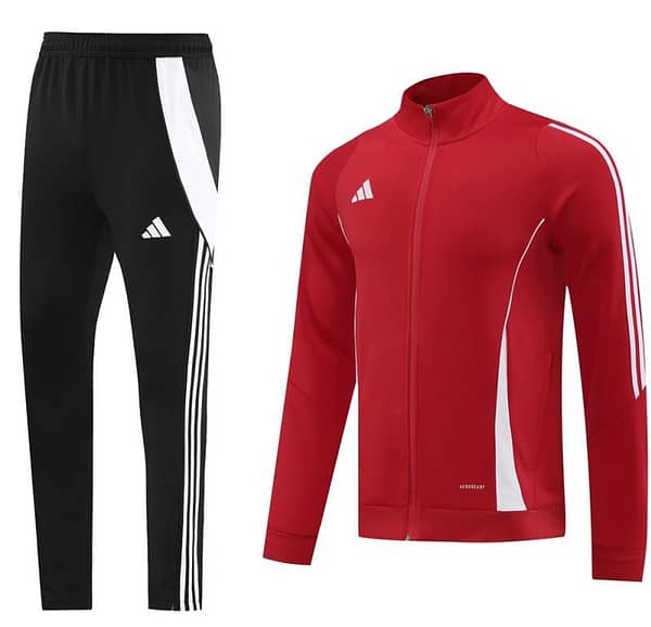 2024 Adidas Red/White Full Zipper Jacket+Pants