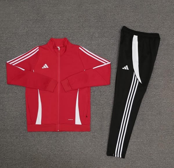2024 Adidas Red/White Full Zipper Jacket+Pants - Image 6