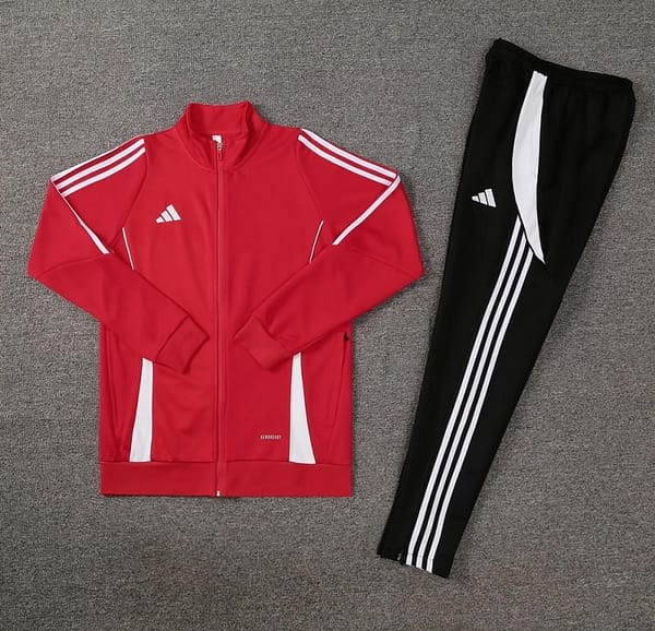 2024 Adidas Red/White Full Zipper Jacket+Pants - Image 7