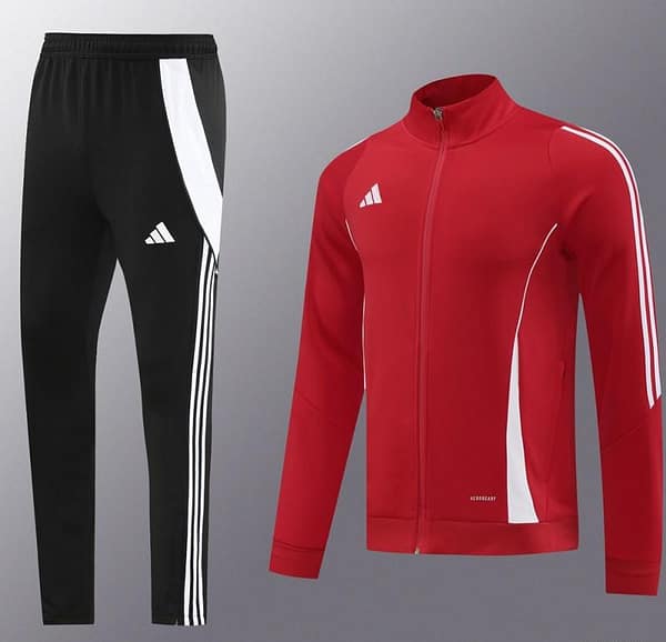 2024 Adidas Red/White Full Zipper Jacket+Pants - Image 16