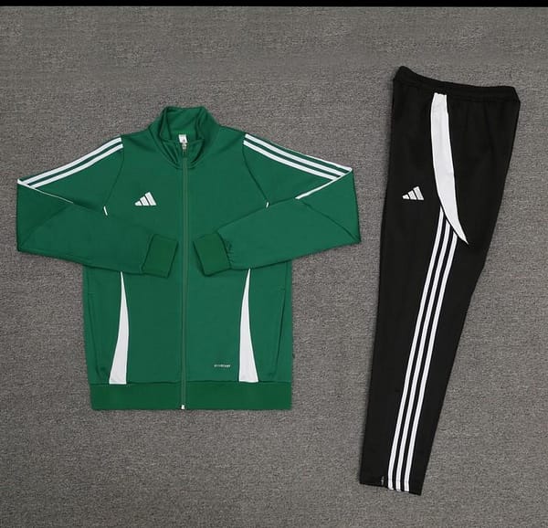2024 Adidas Green/White Full Zipper Jacket+Pants - Image 6