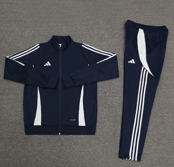 2024 Adidas Navy/White Full Zipper Jacket+Pants - Image 7
