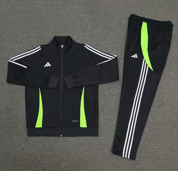 2024 Adidas Black/Green Full Zipper Jacket+Pants - Image 7