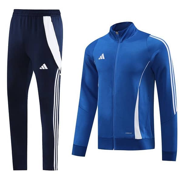 2024 Adidas Blue Half Zipper Jacket+Pants