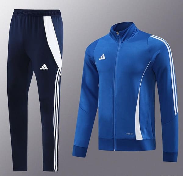 2024 Adidas Blue Half Zipper Jacket+Pants - Image 14