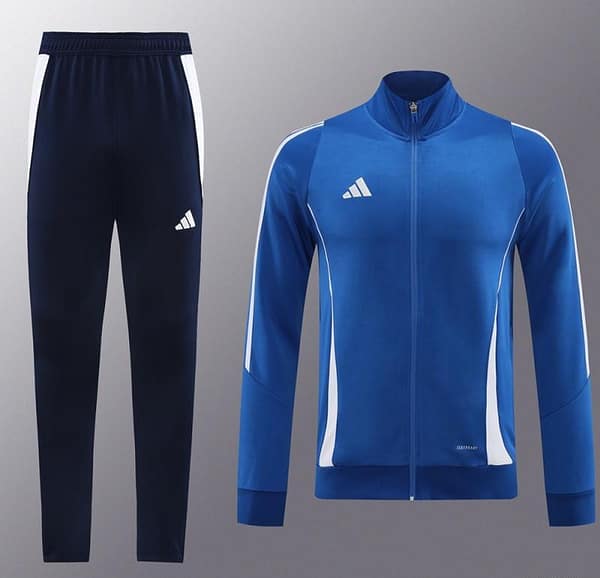 2024 Adidas Blue Half Zipper Jacket+Pants - Image 15