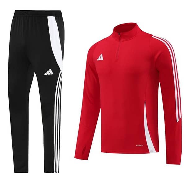 2024 Adidas Red Half Zipper Jacket+Pants