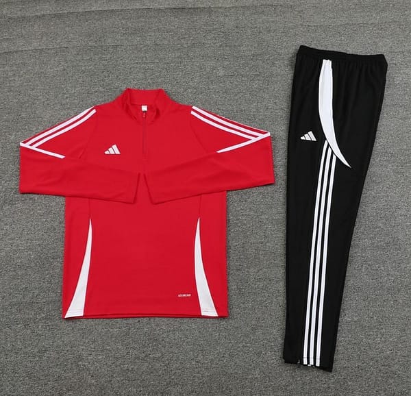 2024 Adidas Red Half Zipper Jacket+Pants - Image 7