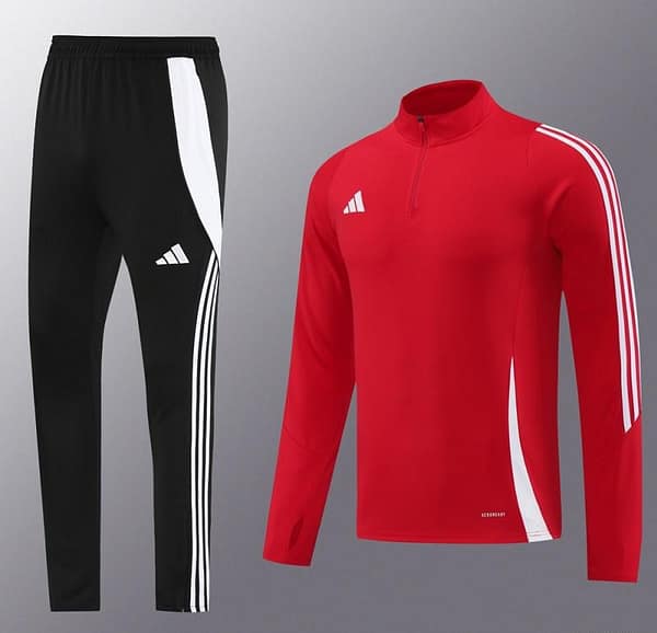 2024 Adidas Red Half Zipper Jacket+Pants - Image 16