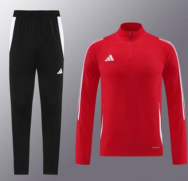 2024 Adidas Red Half Zipper Jacket+Pants - Image 17