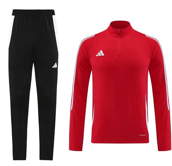 2024 Adidas Red Half Zipper Jacket+Pants - Image 18