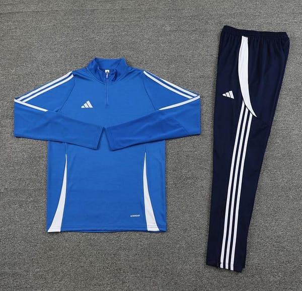 2024 Adidas Blue Half Zipper Jacket+Pants - Image 7