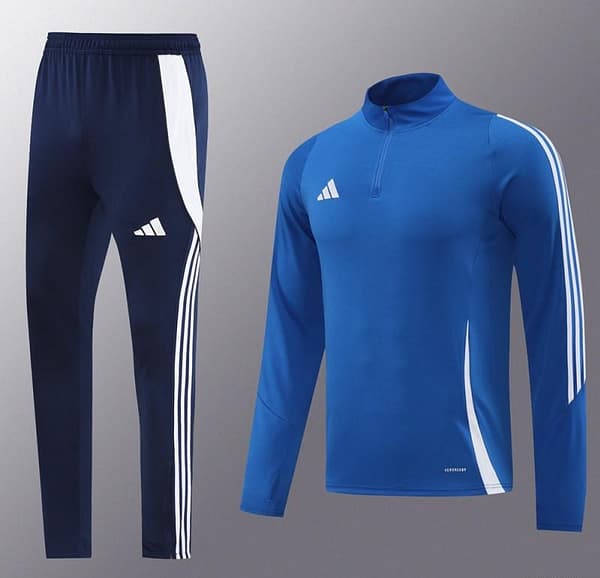 2024 Adidas Blue Half Zipper Jacket+Pants - Image 16