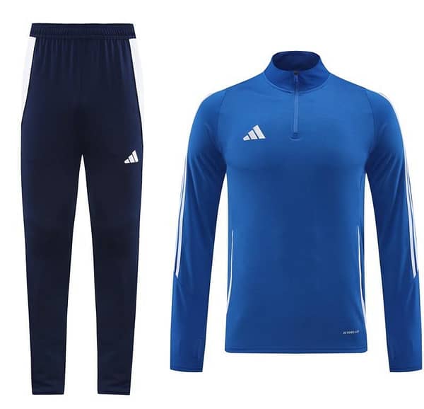 2024 Adidas Blue Half Zipper Jacket+Pants - Image 18