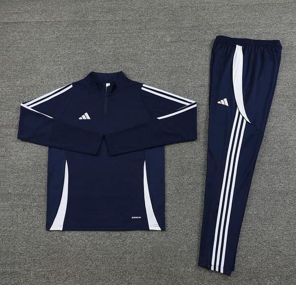 2024 Adidas Navy Half Zipper Jacket+Pants - Image 7
