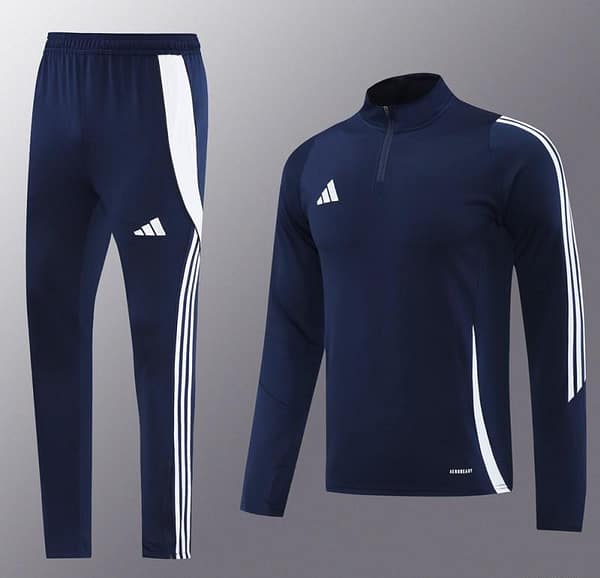 2024 Adidas Navy Half Zipper Jacket+Pants - Image 16