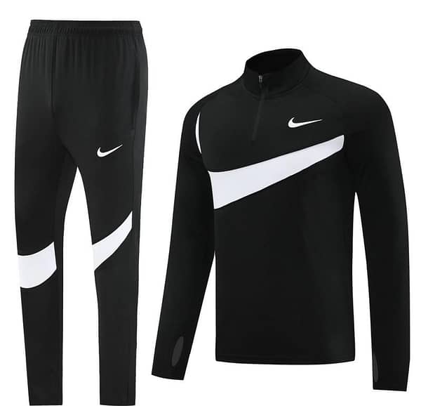 2024 Nike Black/White Half Zipper Jacket+Pants