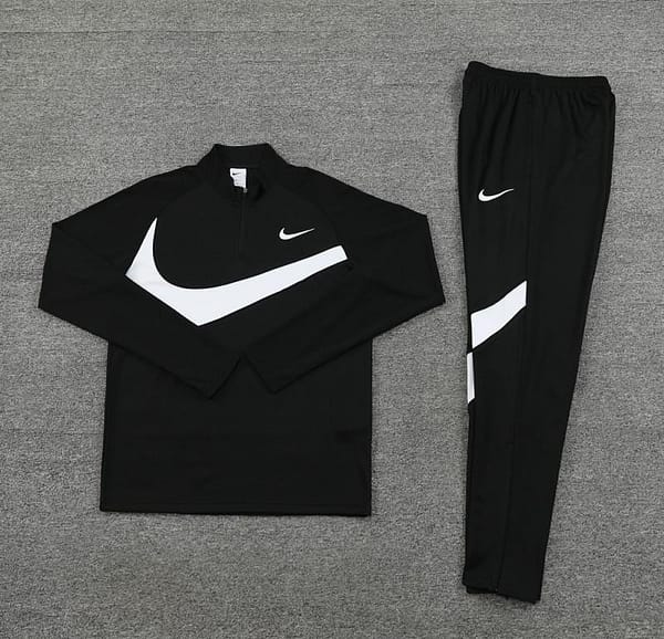 2024 Nike Black/White Half Zipper Jacket+Pants - Image 6