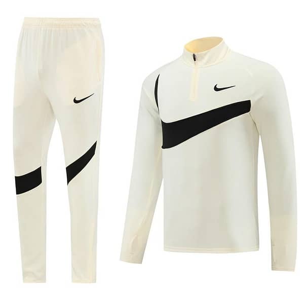 2024 Nike Light Yellow/Black Half Zipper Jacket+Pants