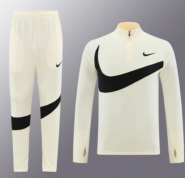2024 Nike Light Yellow/Black Half Zipper Jacket+Pants - Image 20