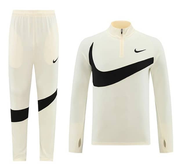 2024 Nike Light Yellow/Black Half Zipper Jacket+Pants - Image 21
