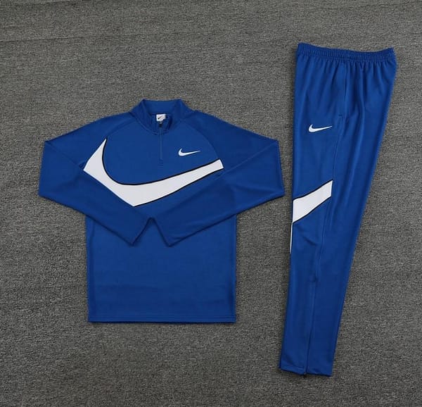 2024 Nike Blue/White Half Zipper Jacket+Pants - Image 10