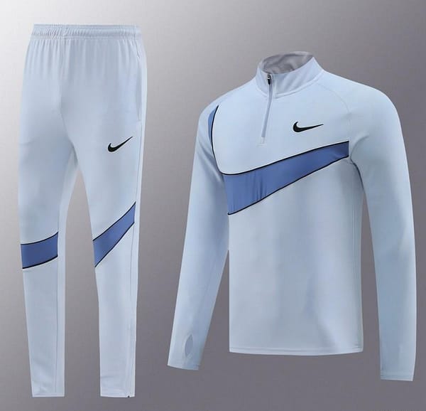 2024 Nike Light Blue Half Zipper Jacket+Pants - Image 17