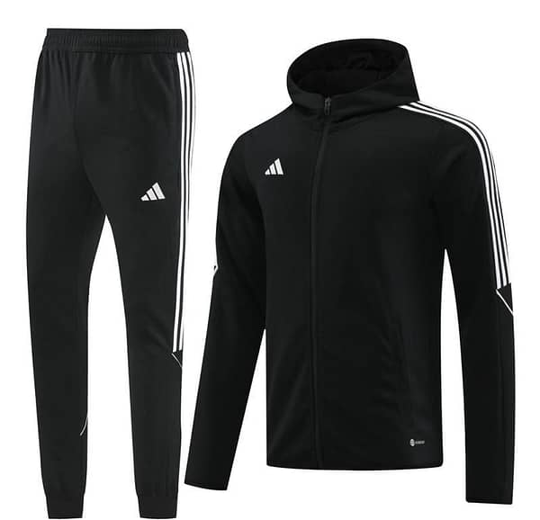 2024 Adidas Black Full Zipper HoodieJacket+Pants