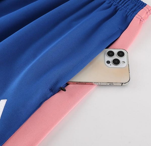 23/24  Olympique Lyonnais Lyon Blue/Pink Full Zipper Jacket+Pants - Image 2