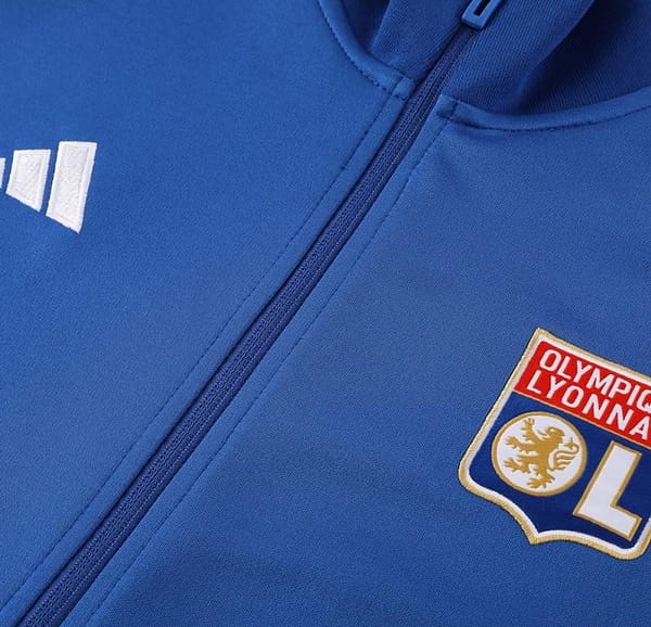 23/24  Olympique Lyonnais Lyon Blue/Pink Full Zipper Jacket+Pants - Image 8