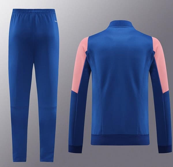 23/24  Olympique Lyonnais Lyon Blue/Pink Full Zipper Jacket+Pants - Image 17