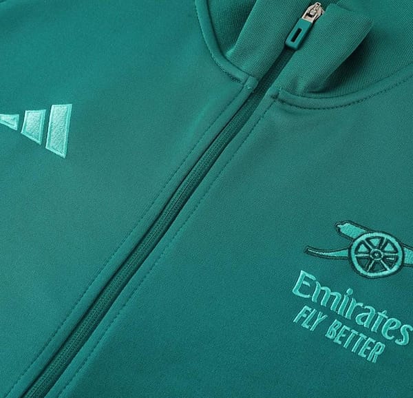 23/24 Arsenal Green Full Zipper Jacket+Pants - Image 2