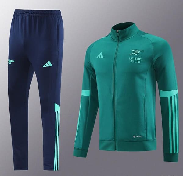 23/24 Arsenal Green Full Zipper Jacket+Pants - Image 13