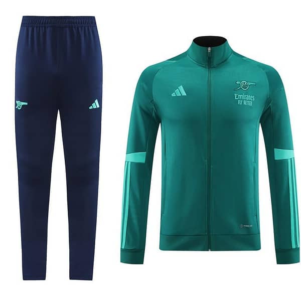 23/24 Arsenal Green Full Zipper Jacket+Pants - Image 15
