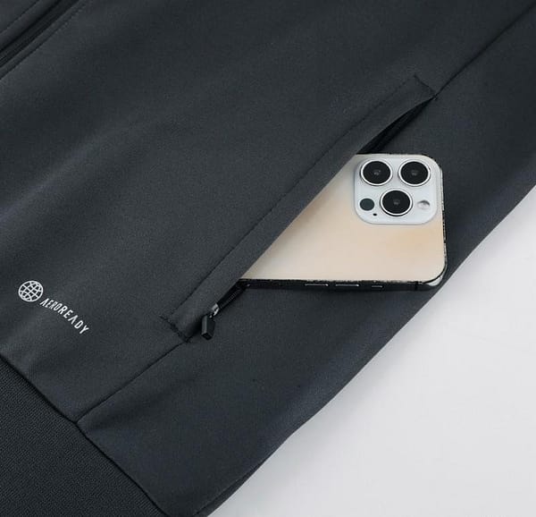 23/24 Real Madrid Grey/Black Full Zipper Jacket+Pants - Image 3