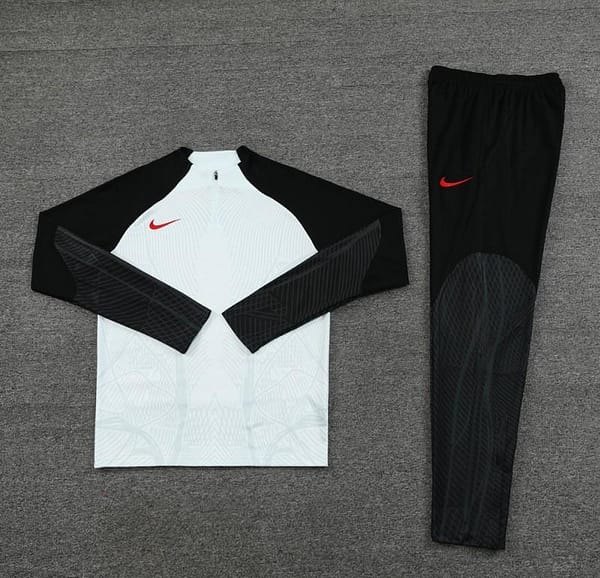 2024 Nike White/Black Half Zipper Jacket+Pants - Image 10
