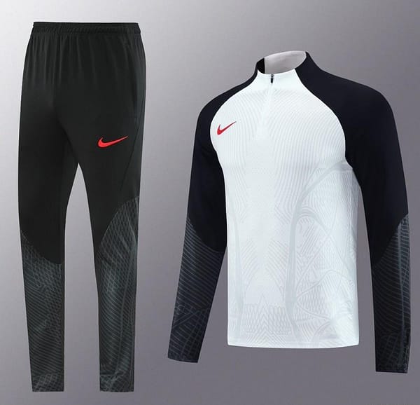 2024 Nike White/Black Half Zipper Jacket+Pants - Image 19